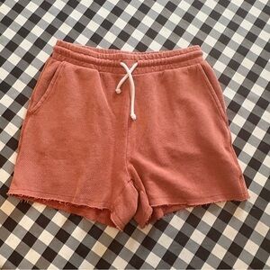 American Eagle Boyfriend Lounge Shorts Women’s Size Medium Burnt Orange Cotton